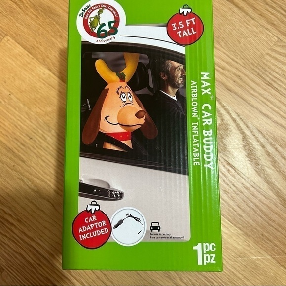 Grinch Max Dog Car Buddy Airblown Inflatable NEW Blow Up Christmas Decor - Picture 2 of 4